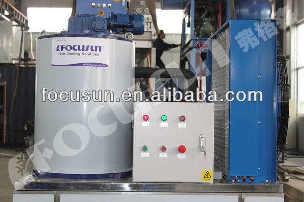 40x40mm Flake Ice Maker for Fishing Boats Stainless Steel Material 0.5 Ton Capacity