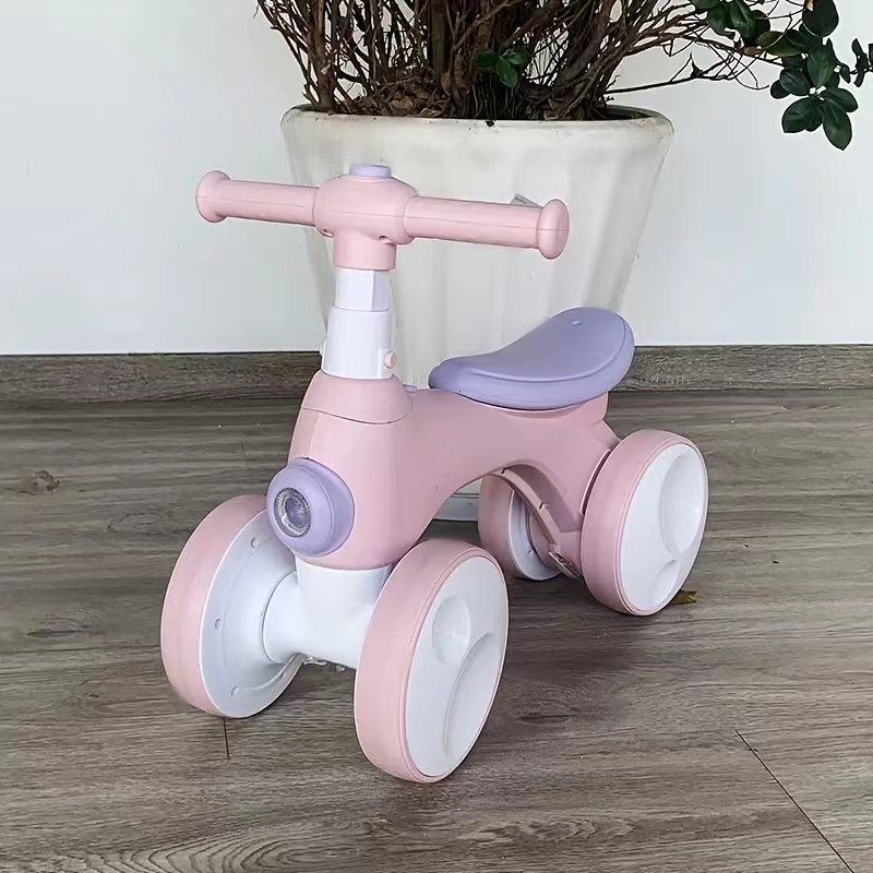 Mini Ride On Car Foot Push Mini Baby Balance Bike for Kids Four Wheels and Plastic