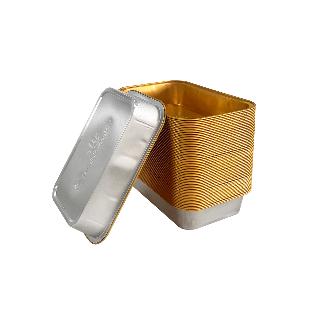 Color Smooth Wall Disposable Aluminum Foil Container for Baking Take Away Food Package