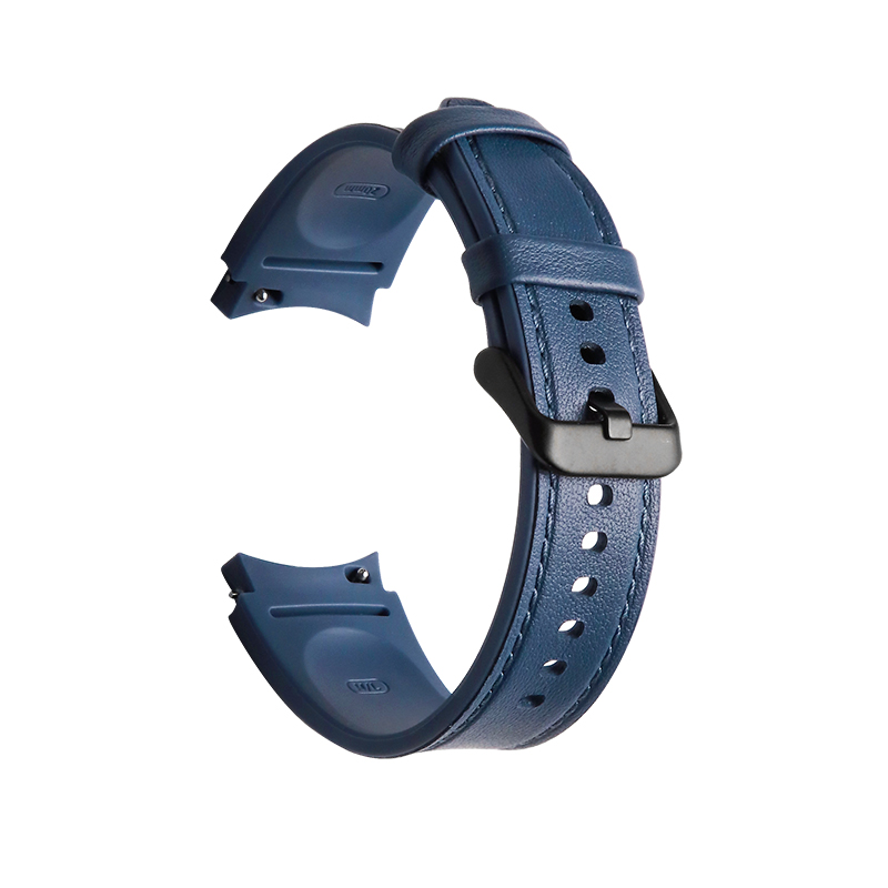 20mm Silicone Leather Watch Band Retro Replacement for Samsung Watch Series Band Width