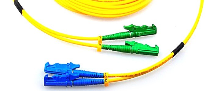 Duplex Singlemode Fiber Optical Patch Cord High Strength E2000/APC To E2000/UPC