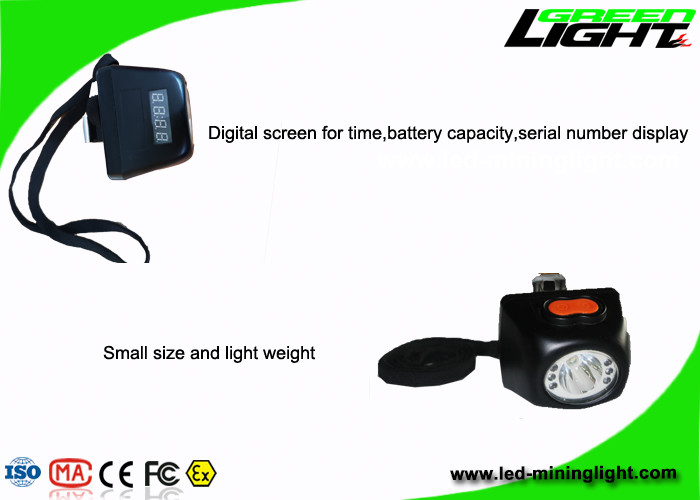 Small Size Long Work Time Digital screem Mining Cap Lights ,8000lux High Brightness Led Cap Lamp