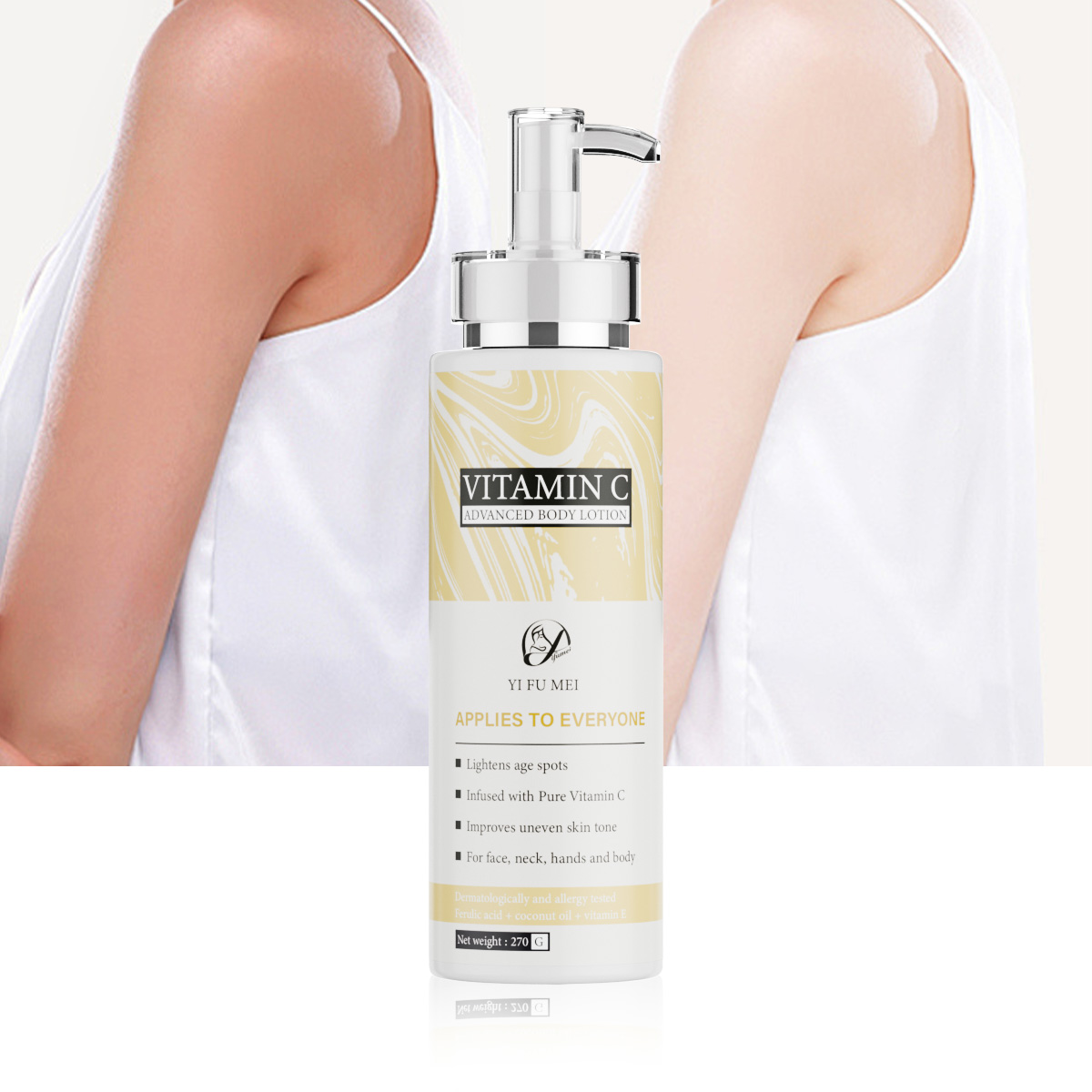 OEM ODM New Natural Whitening Face & Body Lotion Moisturizing Brightening Skin Care Vitamin C Body Lotion