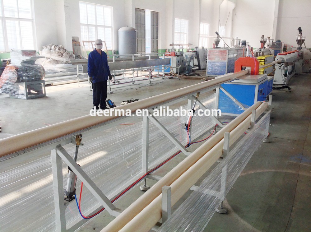 80kw / 60kw Power Plastic / Pvc Pipe Production Line Machines for Customer Requirements 26m*2m*2m