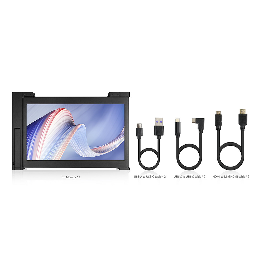 DC5V 2A HDMI 11.6in 230cd/M2 Laptop Triple Monitor