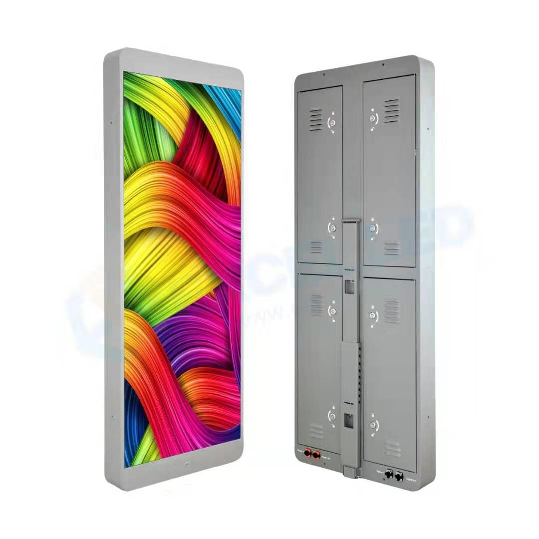 high quality p3.3 outdoor lamp-post led display advertising poster screen