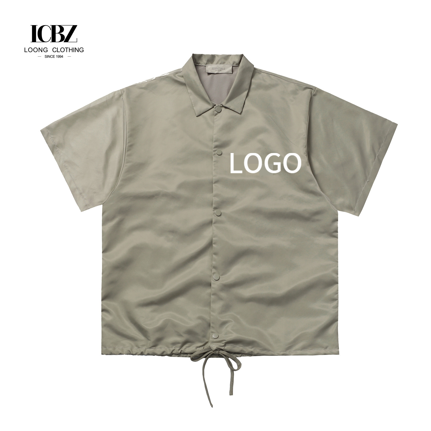 Men's Summer Trend Streetwear Short-sleeved Satin Shirt with Breathable and Loose Fit