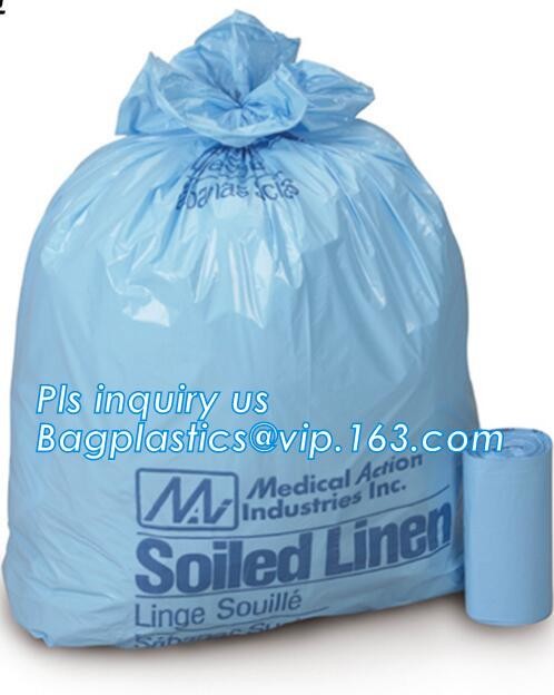 Clinical Waste Bags (Yellow), Heavy Duty Sacks , 17in x 25in (x25), Popular PE/PP biohazard eco bag,garbage bag,plastic