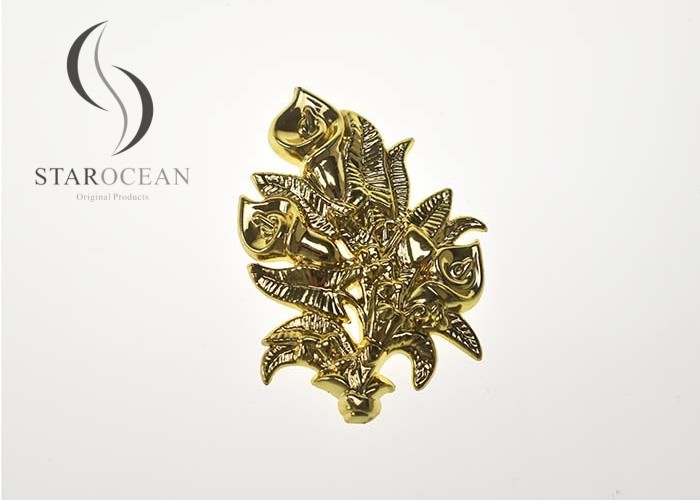 Flower-Shaped Ornate Coffin Decoration, Nailed Coffin Handle Hardware PF14