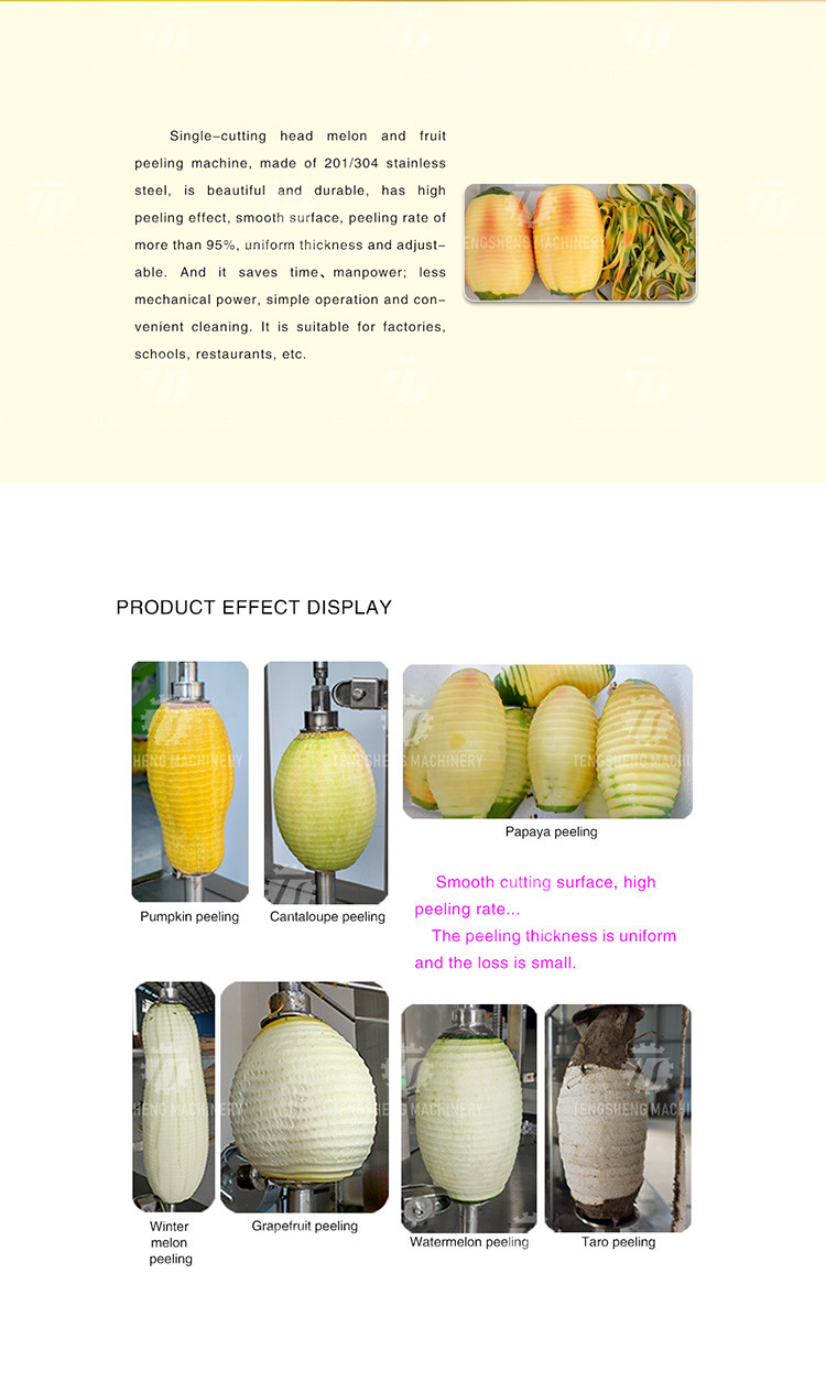 95KG 1 Head Pumpkin Peeler Machine For Food Factory Dining Hall