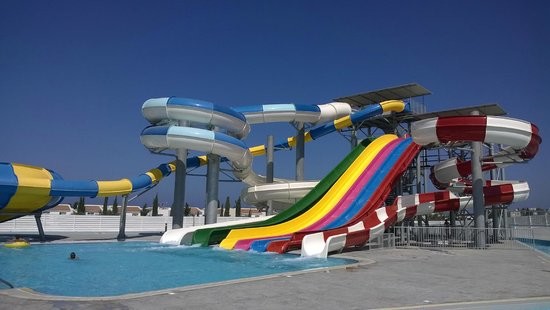 Indoor Playground Swimming Pool Fiberglass Water Slides For Children