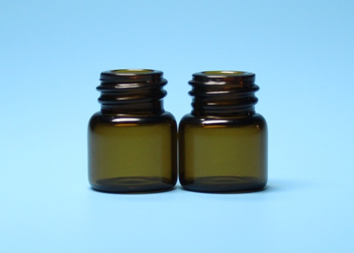 1ml Transparent and Brown Borosilicate Tubular Thread Mouth Glass Vial