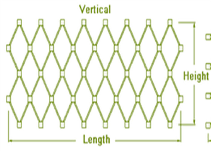 Decoration SS316L Wire Rope Netting 40mm Customized Wear Resistance