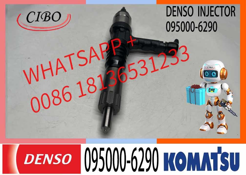China New Manufacture Diesel Fuel Common Rail Injector 095000-6290 For KOMATSU SAA6D170E-5A 6245-11-3100