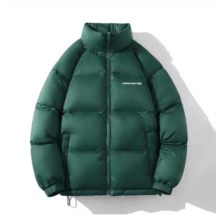 OEM Custom Embroidered Warm Thicken Bubble Mens The Winter Down Coats High Quality Quilted Padded Down Puffer Jacket for Men