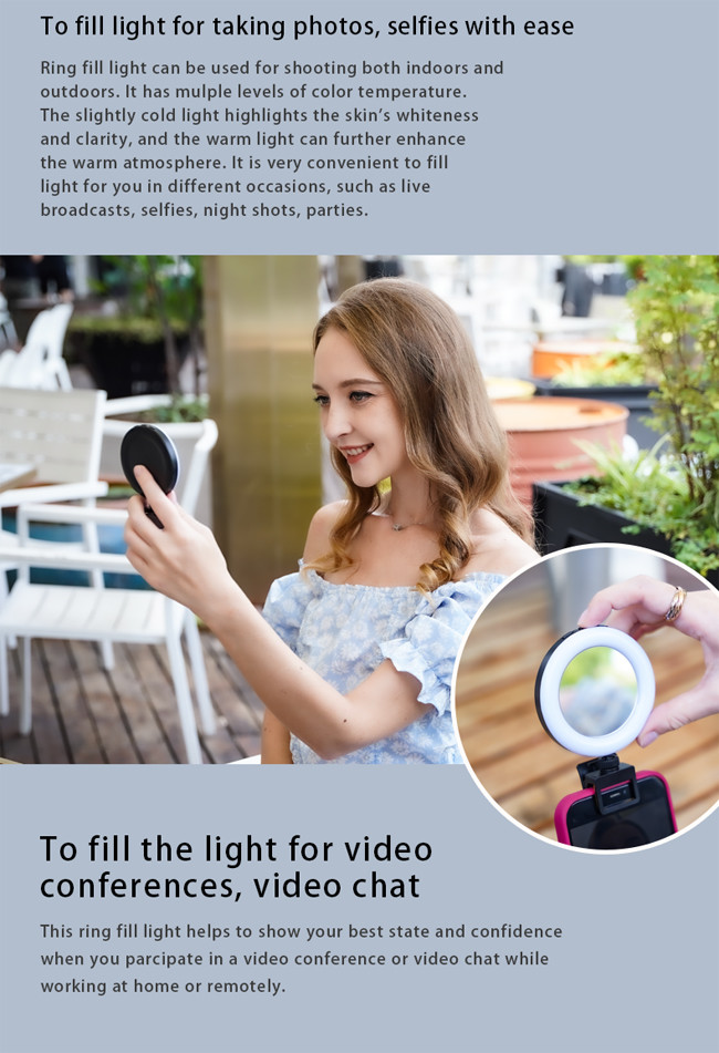 Mini TYPE-C LED Fill Light 600mAh for Mobile Phone Selfie Skin Rejuvenation