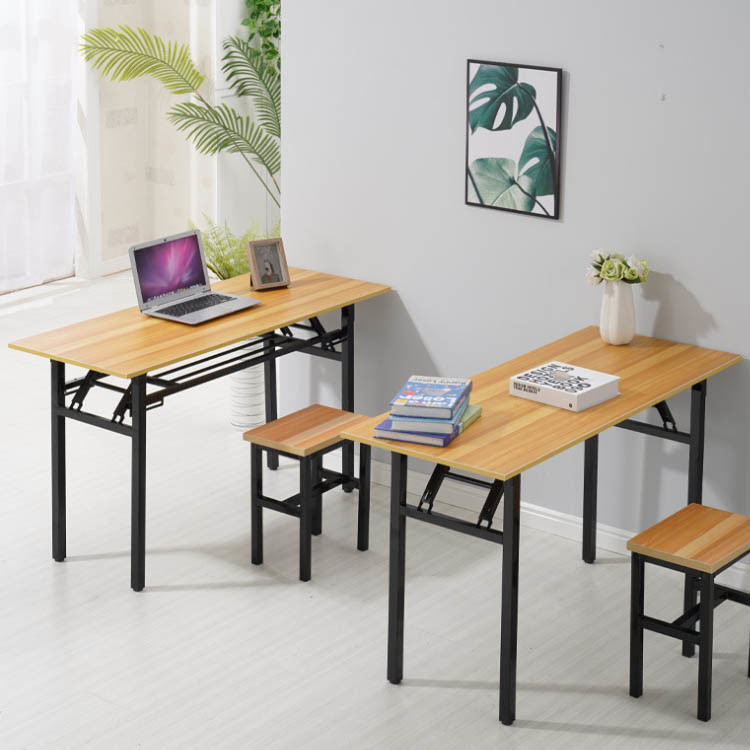 Scratch Resistant Office Computer Training Table Black Wooden Customized Sizes