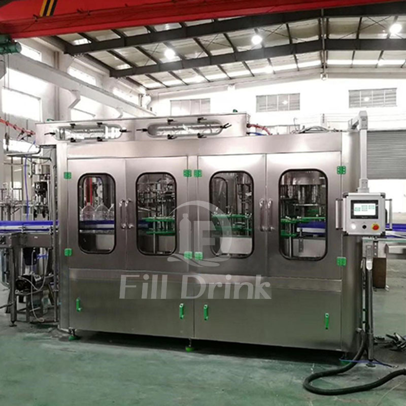 10000B/H Juice Bottle Filling Machine Hot Juice Filling Machine With Washing Liquid Injector