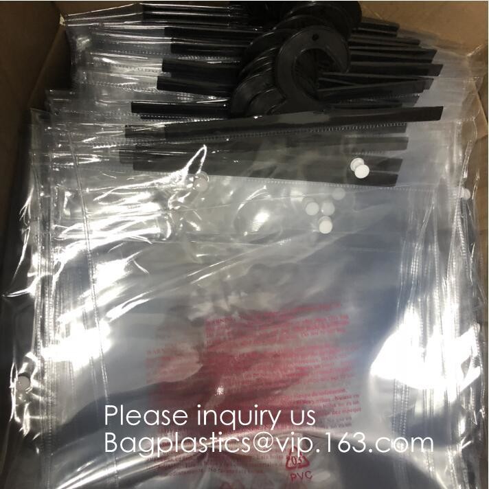 Frosted k bag EVA PVC hanger bag for clothes,EVA frost drawstring bag, Frosted Plastic EVA Garment Packing Bag zip