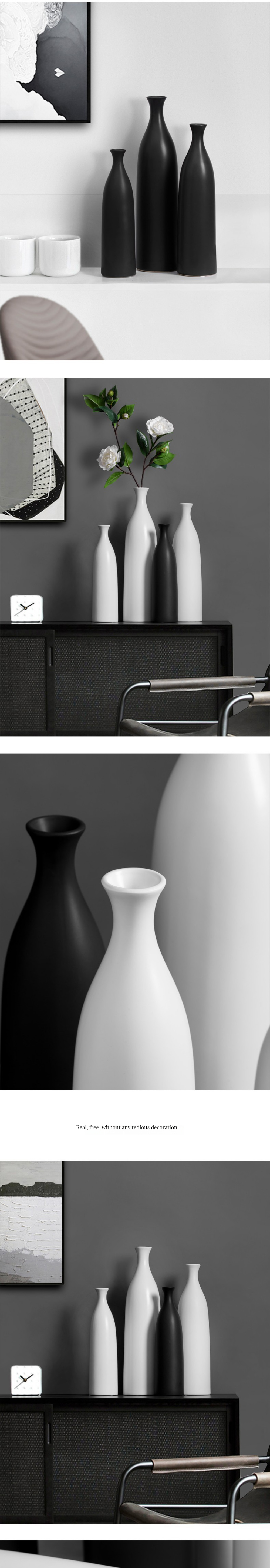 Modern Ceramic Vase Pot for Post-modern Style Living Room and Home Goods Display