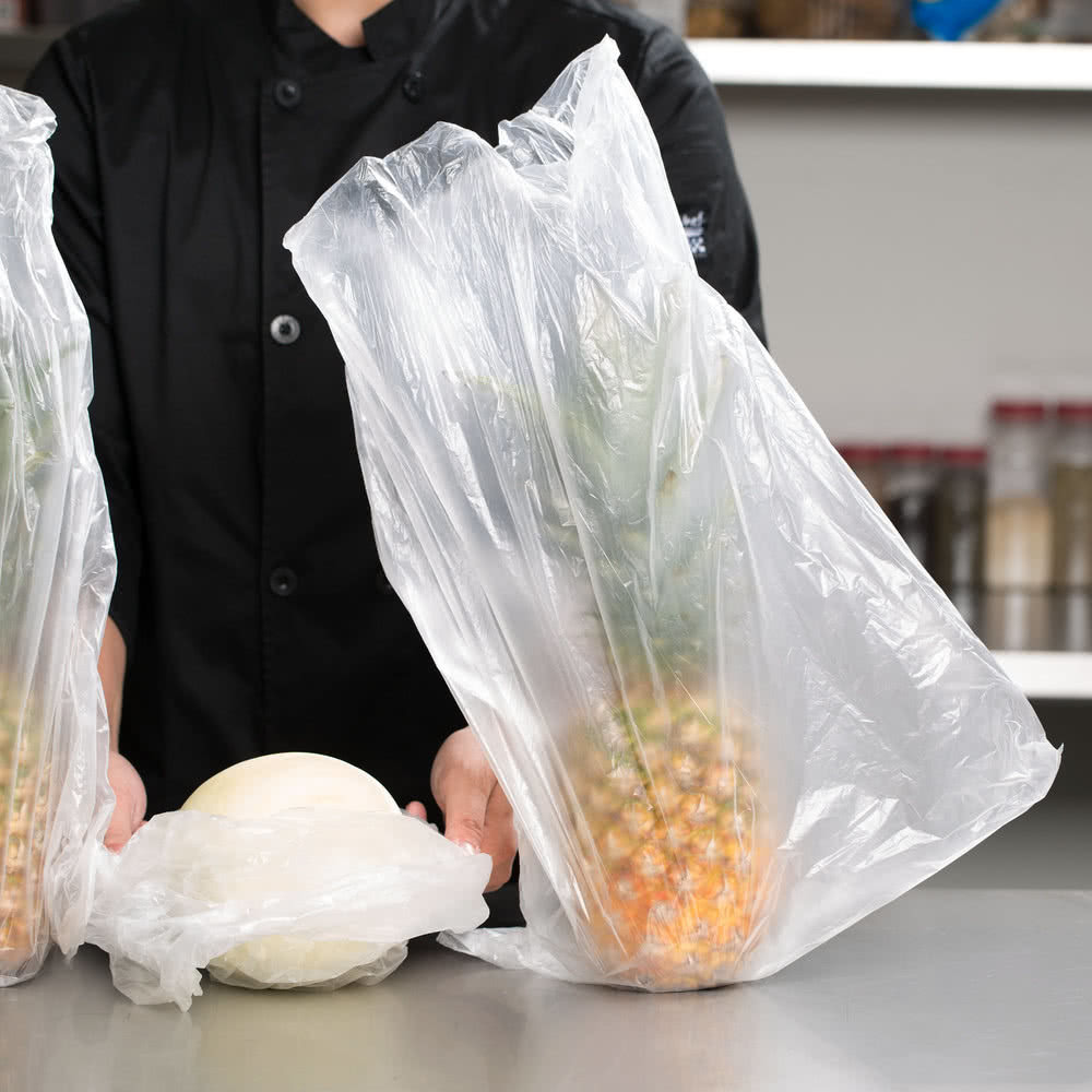 HDPE Material Plastic Flat Bags 18" X 24" Custom Printed For Supermarket