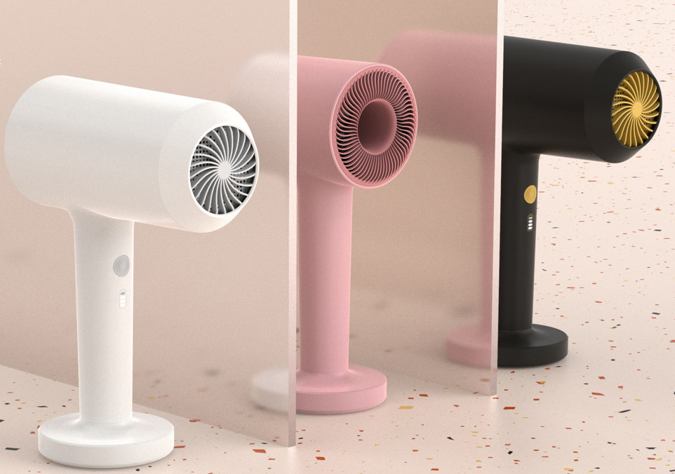 Hotel T Shaped One Button Operated Rechargeable Hair Dryers with Charging Base