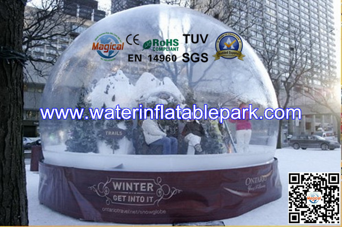 Snow Globe Inflatable Bubble Tent Trade Show , Adverting Transparent Bubble Dome Tent