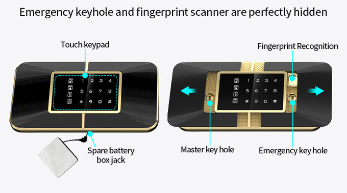 Biometric Fingerprint Lock Movable Vault Door Solid Steel YB/DK180