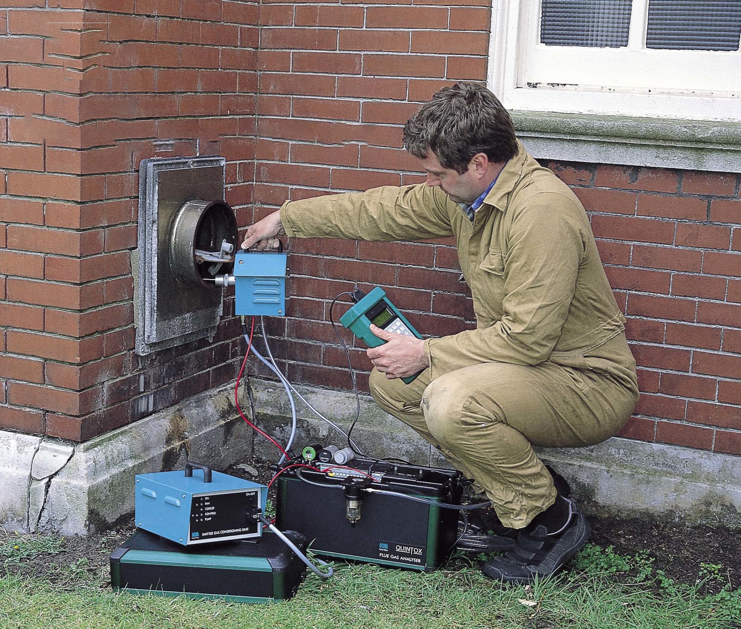 Handheld Flue Gas Analyzer Emissions Monitor Portable Gas Analyzer Wireless Connectivity