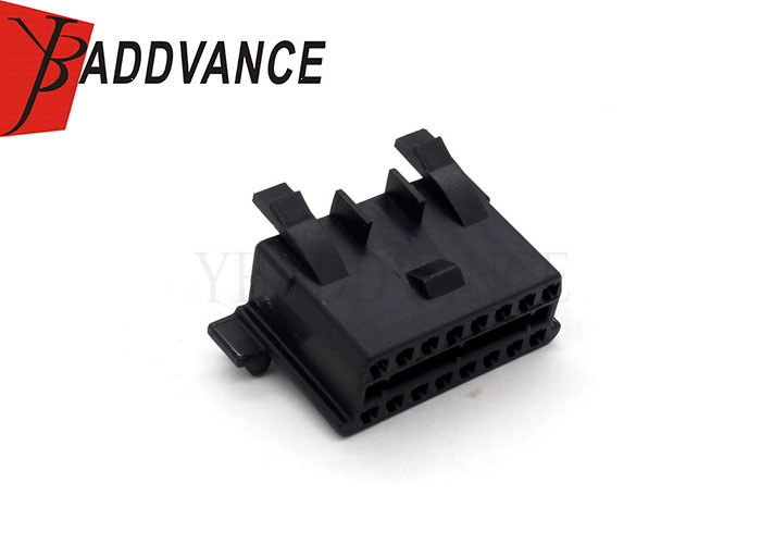 Original 16 Pin Female Auto Wire Harness Connector Black With Terminals