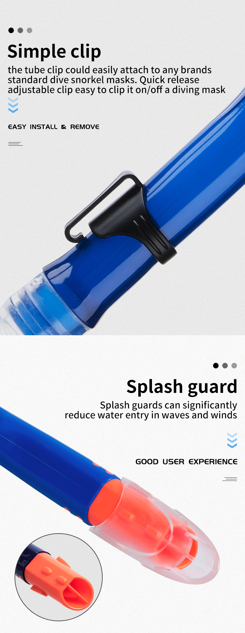 Semi Submarine Swim Training Snorkel Set For Adult Diving Spearfishing PVC Silicone