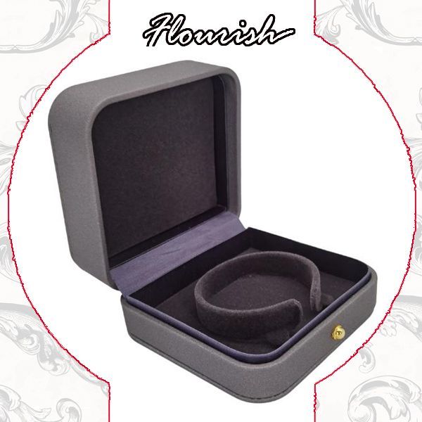 Elegant Grey Color Square Shaped Bracelet Bangle Gift Packaging Box