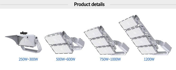 Low Carbon Emission LED High Mast Light 750W Industrial Flood Lights For Harbor