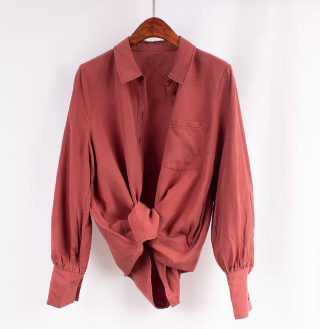 75 Tencel Lyocell Women'S Shirts 25% Linen Lyocell Fabric Fashionable