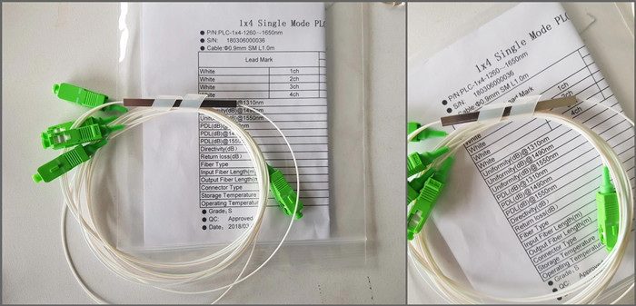 1× N Bare 250um Steel Tube Optical Splitter Without Connector