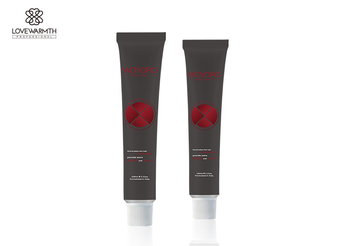 Natural Bright Gray Permanent Hair Color Cream Shine Material Mahogany Color