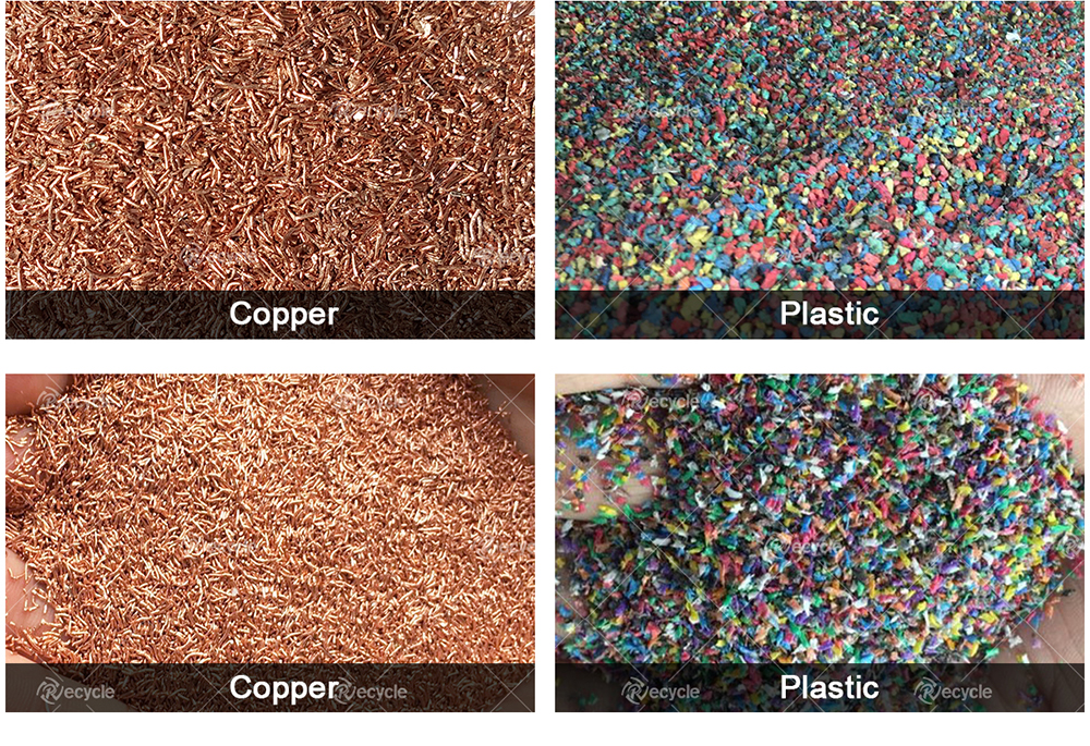 Scrap Copper Wire Recycling Machine 900kg/h Waste Copper Cable Separator Machine