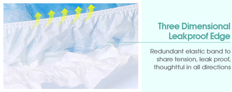 Blue ADL Adult Baby Pants Fluff Pulp Overnight Pull Up Diapers For Adults
