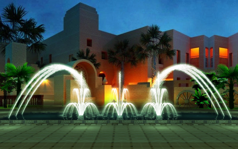 Modern Programmable Fountain Multimedia Control Super High Water Fountain