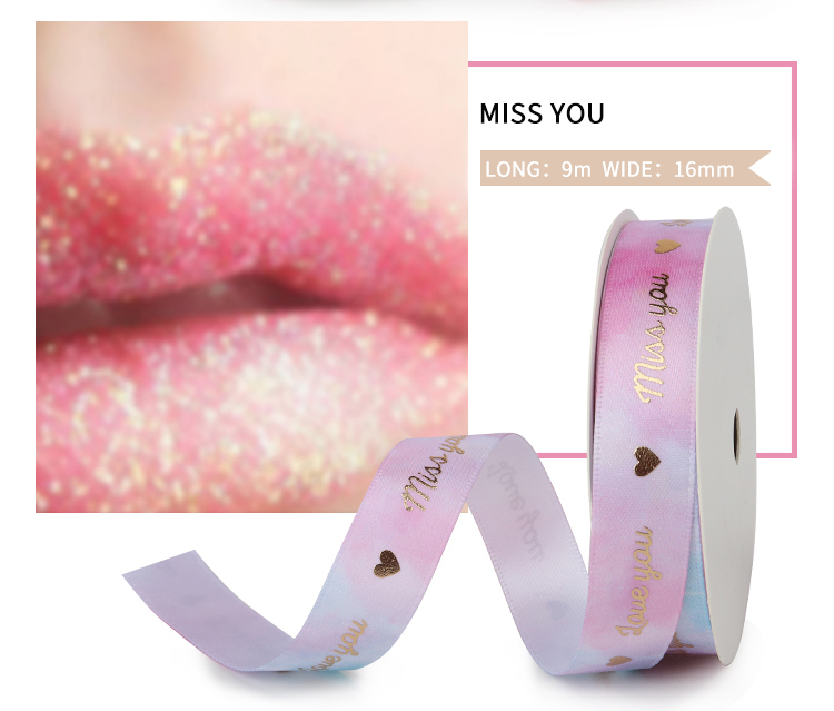 China Factory Wholesale Custom Printed Christmas Ribbon Roll Polyester Personalised Satin Ribbon