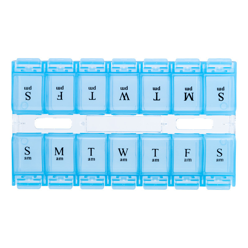 Custom Colorful Pill Storage Cases Weekly Twice A Day 1 Pill Organizer ISO 13485