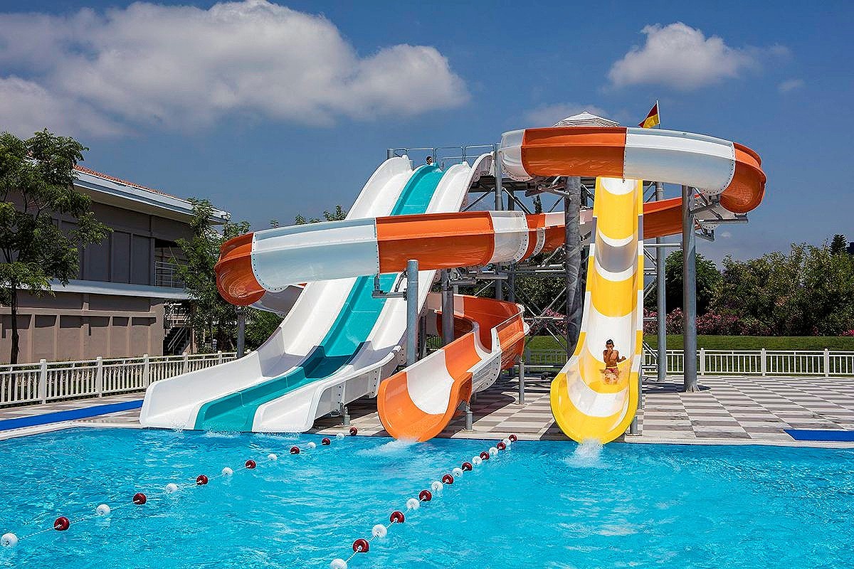 Child Water Park Sport Custom Playhouse Slides For Outdoor Games