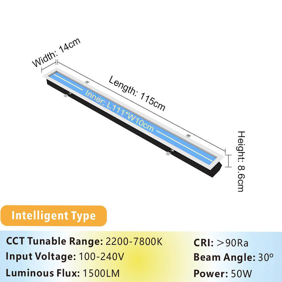 Indoor Large LED Skylight Panel No Flicker Recessed Practical