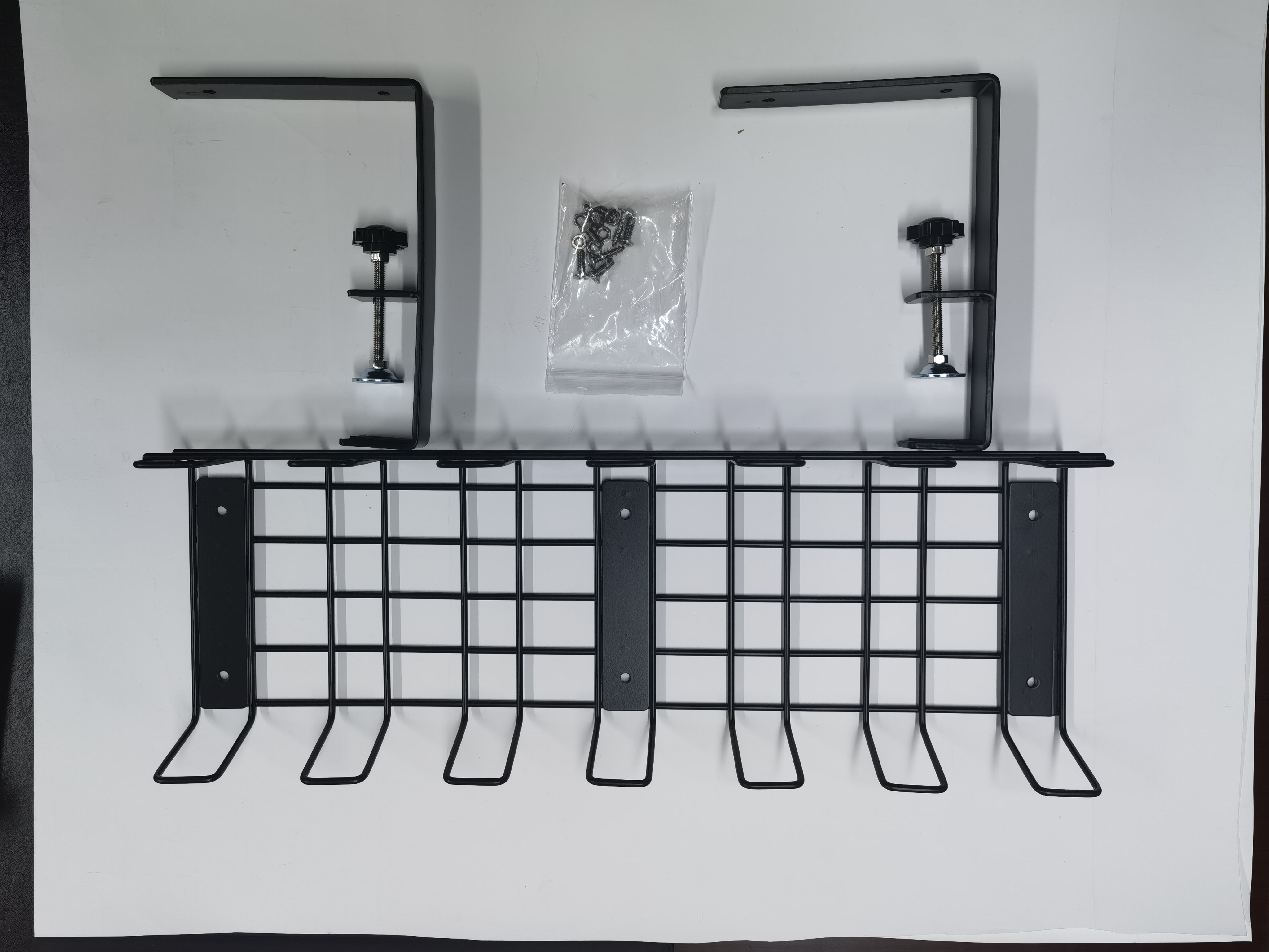 Under Desk Cable Management Tray Organize Wires with Power Coated Carbon Steel Design