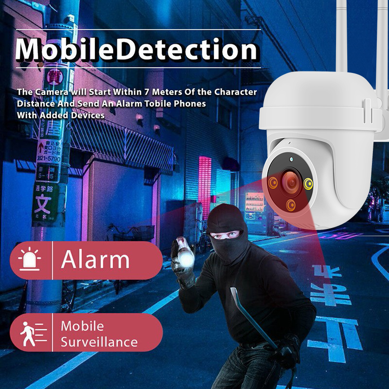 Wireless HD 2MP Full Color Night Vision Robot Outdoor Ip Wifi Cctv PTZ Security Camera