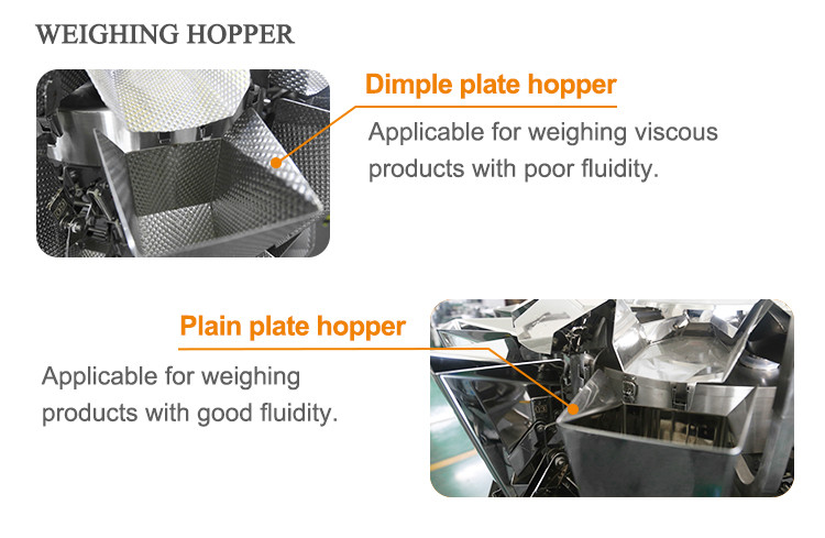 Touch Screen 10 Head Multihead Weigher For Walnuts Screw Kernel Pumpkin Seeds