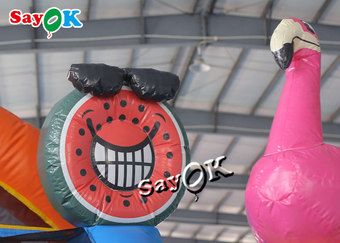 Blow Up Slip N Slide Commercial Inflatable Slide Colorful PVC Tarpaulin Inflatable Bouncer Slide With Pool Set