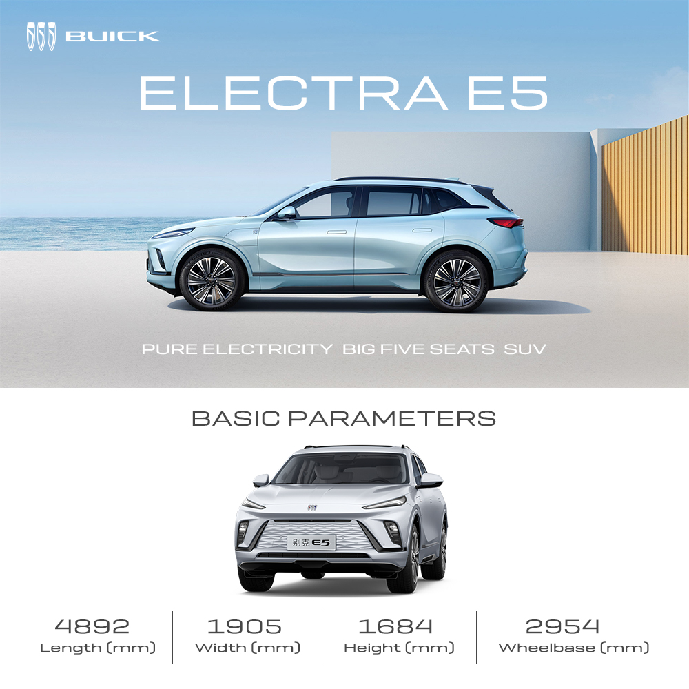 Buick E5 Energy Electric Vehicle Economical Comfortable Spacious for Adults Safe and Ultium Battery at Max Speed 180km/h