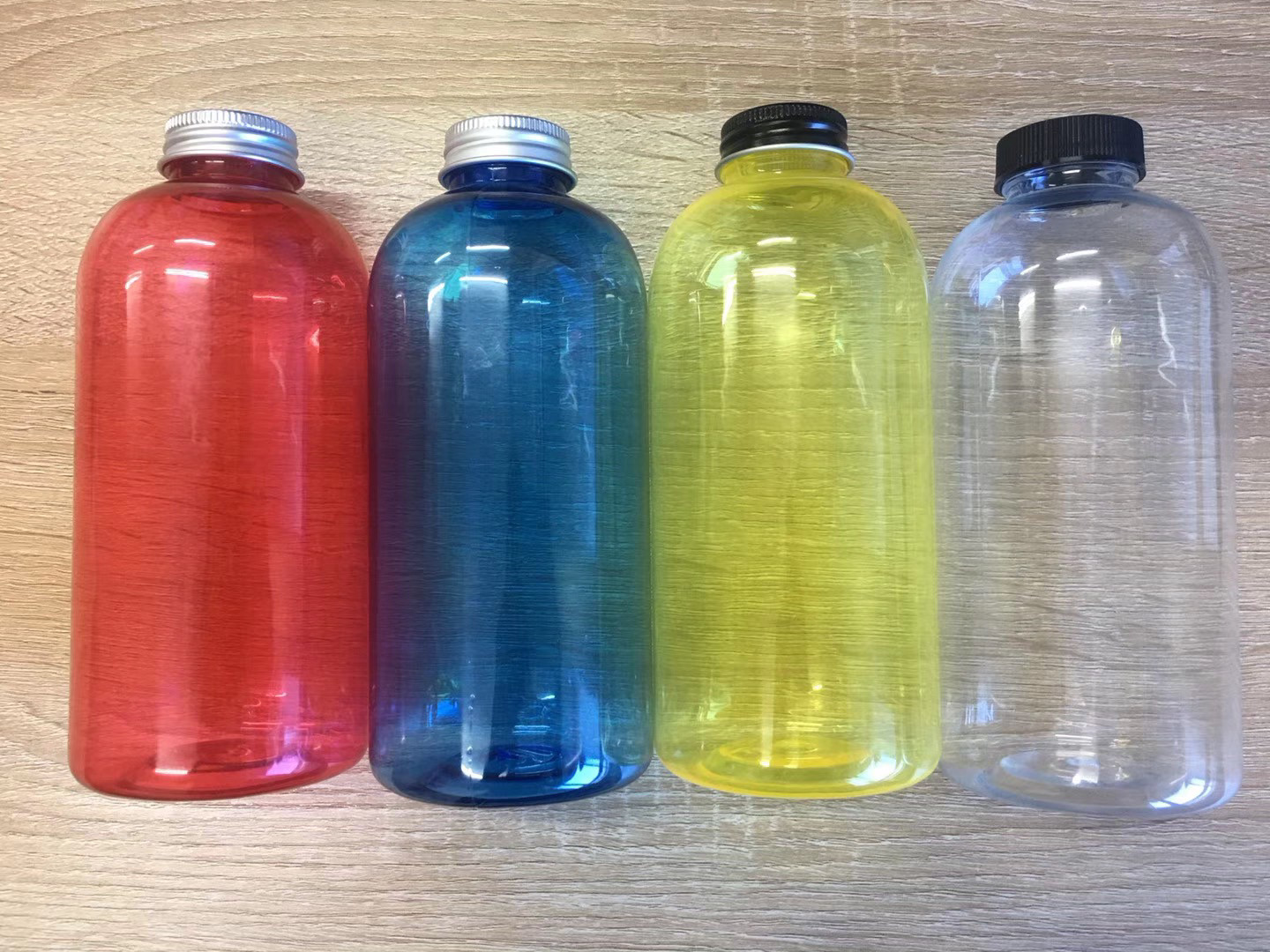350ml Pet Plastic Juice Bottles cone shape customized Printing