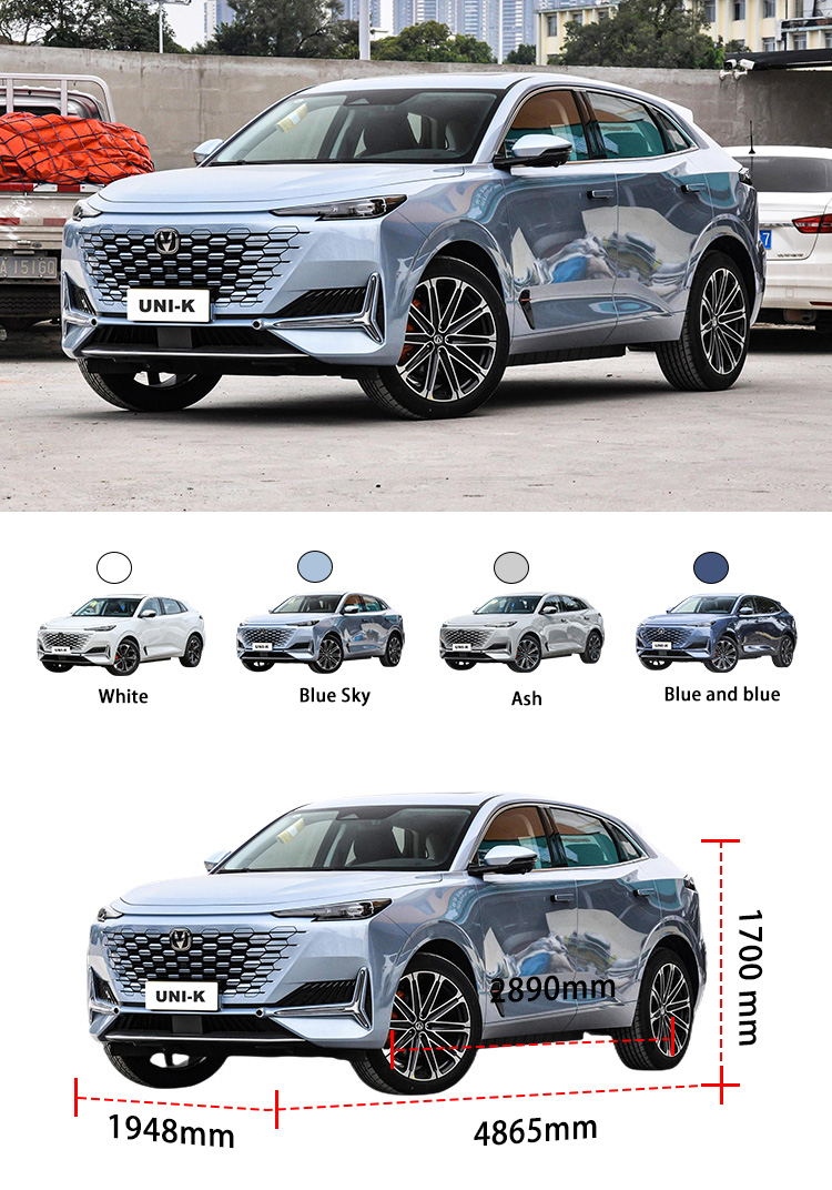 Battery Electric SUV 4wd Hybrid Vehicle 5 Seater For Changan Uni-K